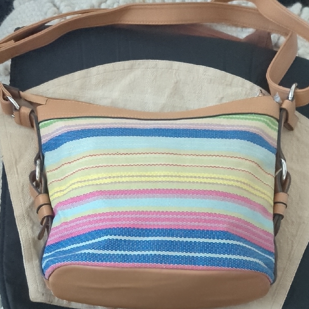 Rosetti Colorful Striped Floral Shoulder Bag - Picture 4 of 11